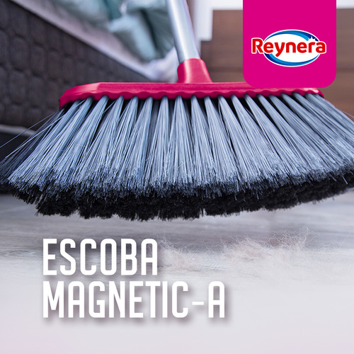 Reynera Kit Para Limpieza: Escoba Magnetic -A, Mop Microfibra, Cubeta Con Exprimidor, Recogedor Con Peine Quita Pelusa, Cepillo Sanitario, Bomba, Limpiaventanas y Cepillo