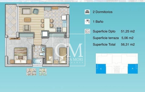 Piso 16 Con Ggcc Incluidos Amoblado 2d+1b C* Barón, Valpo