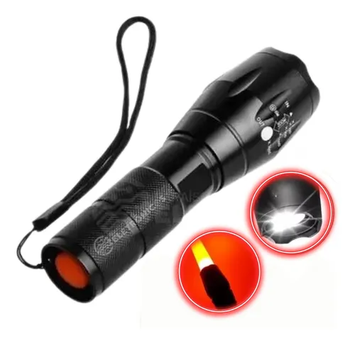 comprar Lanterna Tática Led T6-l2 Zoom 1-2000x Potente Tb0103