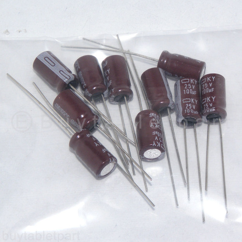 Radial Electrolytic Capacitors Volume For 10pcs 100uf 25 Uuz