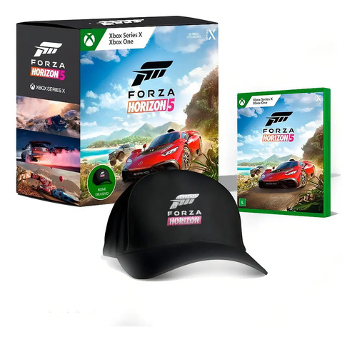 Jogo Forza Horizon 5 Boné Exclusivo Midia Fisica Xbox One Xbox Series X