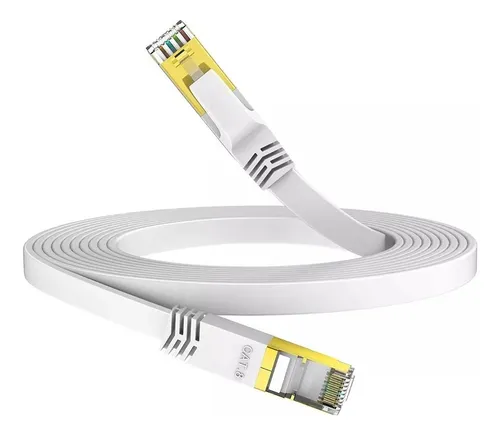 Cable De Red Lan Utp Ethernet Categoría 8 De 5 Metros Plano