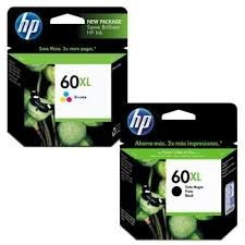 Pack Cartucho Hp 60xl Cc641wl Negro Cc644wl Tricolor Combo