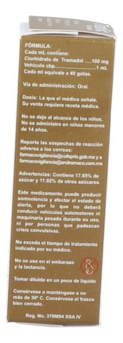 Tralic Solución 100 Mg/ml Caja Con Frasco Gotero Con 10 Ml