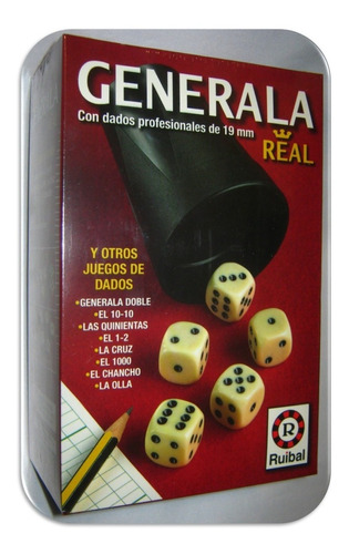 Generala Real Ruibal Dados/cubilete Profesional 19mm