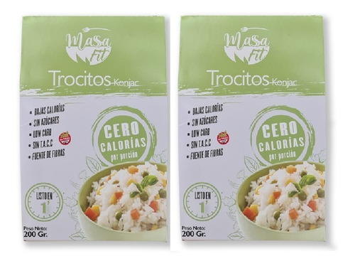 Promo  X 2 Massa Fit Trocitos Tipo Arroz 200gr C/u S/ Gluten