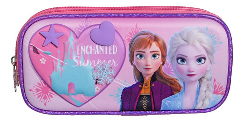 Kits Mochila Primaria De Frozen Rosa Chicle Liso