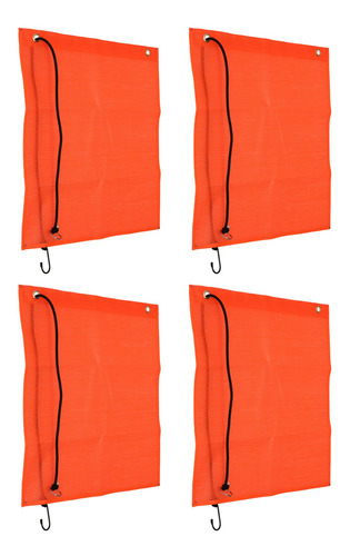 4 Banderas De Seguridad De Malla De 18 X 18 Pulgadas, Color