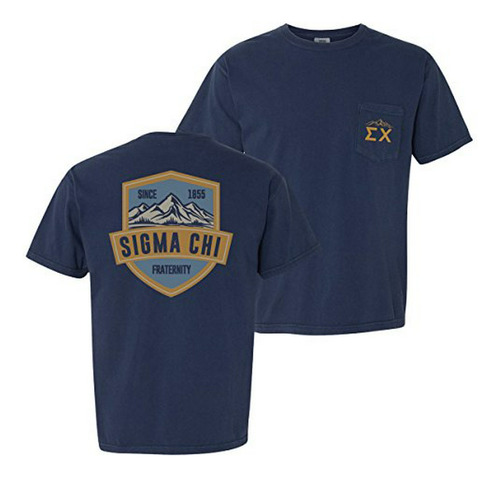 Sigma Chi - Camiseta De Montaña, Color Azul Marino