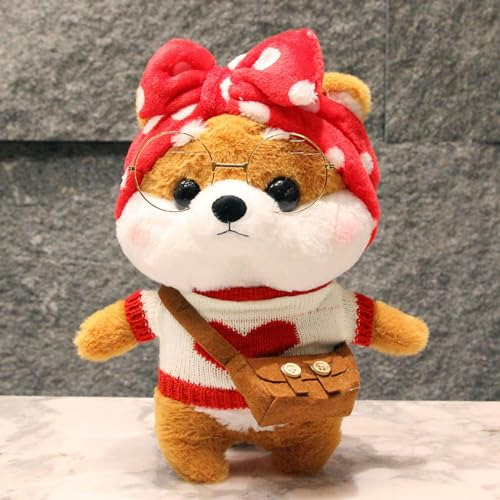 Juguete De Peluche Lindo De Shiba Inu Con 8 Trajes De Ropa D