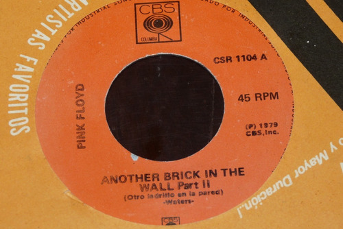 Jch- Pink Floyd Another Brick In The Wall Part 2 Rock 45 Rpm