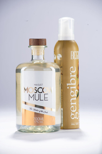Kit Moscow Mule Vodka + Espuma Gengibre + Caneca