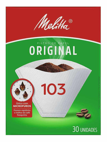 Kit 12un Filtro De Papel 103 P/ Café Com Microfuros Melitta