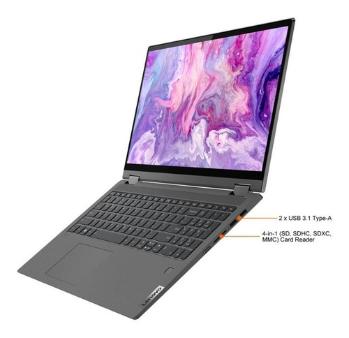 Imagen 4 de 10 de Notebook 2en1 Lenovo Flex Ryzen 7 5700u 16gb Ssd512 15,6pul