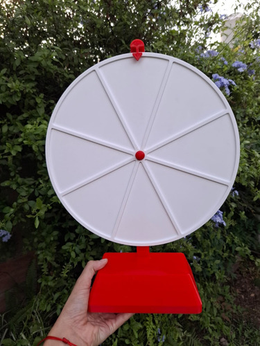 Ruleta Multipropuesta De 30 Cm De Diámetro Blanca Y Roja