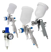 Comprar Pistola Pistola Pintura Combo Hvlp Mini Gravidade Filtro Pf4