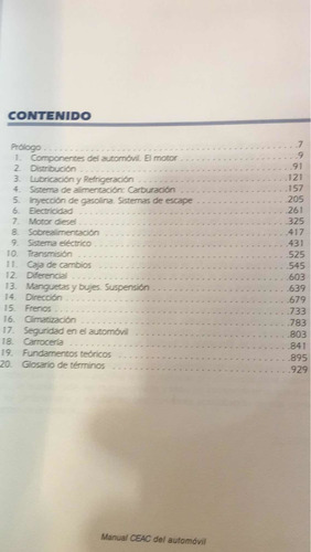 Manual Ceac Del Automóvil (Usado)