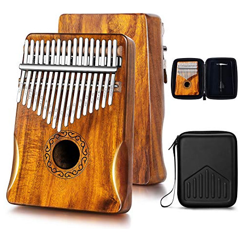 Kalimba Thumb Piano 17 Teclas Madera De Acacia Koa, Mbi...