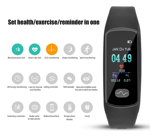 Pulsera Inteligente Deportiva Con Pantalla A Color De Frecue