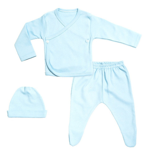 Ajuar Para Bebe Set X 3 Piezas Batita Pantalón Gorro Algodón