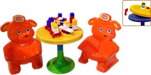 Mesa Y Sillas Didactica Con Bloques De Construccion Rondi