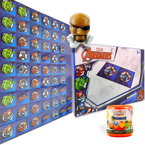 Boneco Mashems Nick Fury Vingadores + Dominó Cartonado