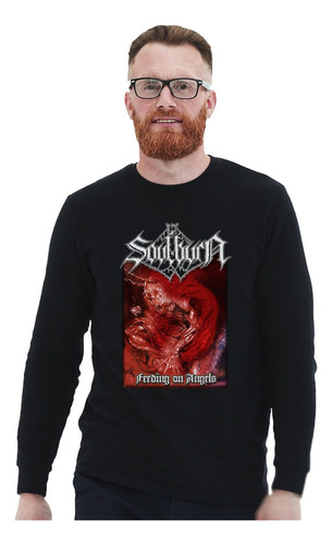 Polera Ml Soulburn Feeding On Angels Metal Impresión Directa