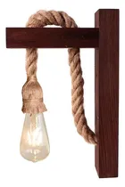 Comprar Lampara De Pared Madera Vintage Lámparas Rustica Retro Soga
