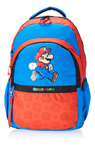 Mochila Escolar Super Mario De Costas Grande Menino - Luxcel Cor Azul