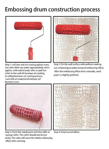 Rolo De Pintura Para Textura Grafiato 3d 7inch Com Cabo