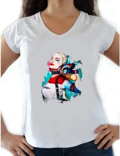 Polera Mujer Personalizada harley Quiinn dise os