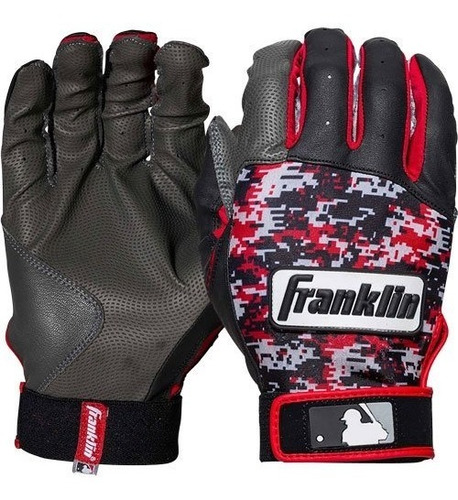 Guanteletas Franklin Adult Digitek Rojas/negro Camuflaje