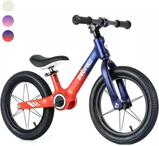 Novangua Hibabee Bicicleta De Balance Para Niños,con Asiento Pe Ajustable Y Descansa Pies,llantas Anti Punción De 12&14 Pulgadas,bicicletas Sin Pedales Para Niños Y Niñas De 1-5 Años,rojo/azul-12