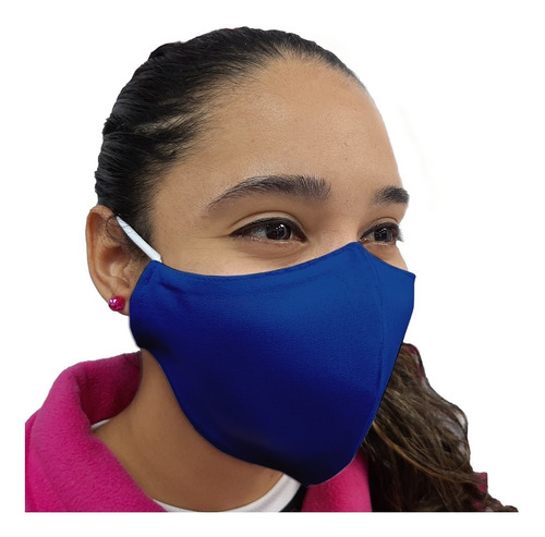 Imagen 6 de 10 de Pack 100 Mascarillas Tela Clinica Antifluidos Reutilizable