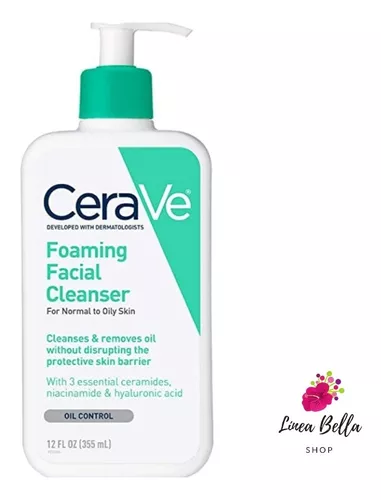 Limpiador Facial Cerave 355 Ml. Foaming Cleanser. Piel Grasa