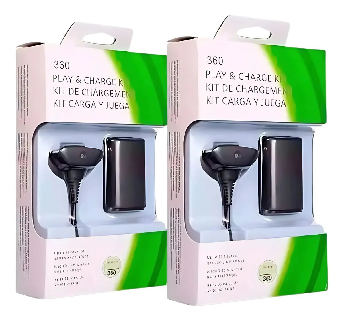 Kit 2 Baterias Carregador Controle Xbox 360 Usb Voltagem De Entrada 110v/220v