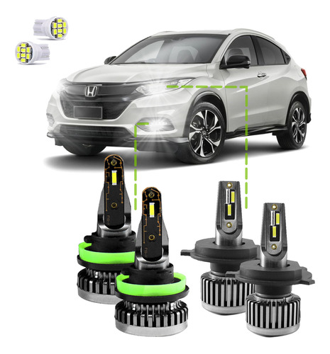 Kit Ultra Led Nano 30000lm Honda Hr-v 2015/2020