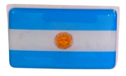 Stiker Bandera Argentina 3d Resina Dome