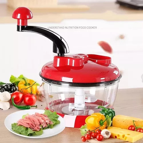 Picadora Manual De 1.85 Litros Procesador D Alimentos Manual
