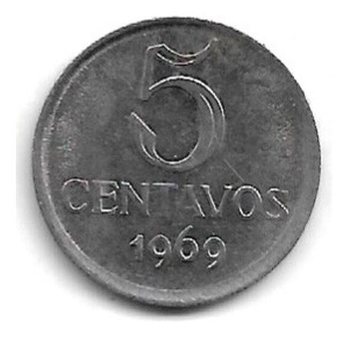 Moeda Antiga 5 Centavos - 1969