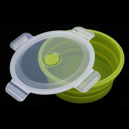 Cuenco Plegable Para Viajes De Camping Verde 400 Ml