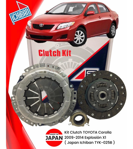 Kit Clutch Toyota Corolla 2009 2010 2011 2012 2013 Japan