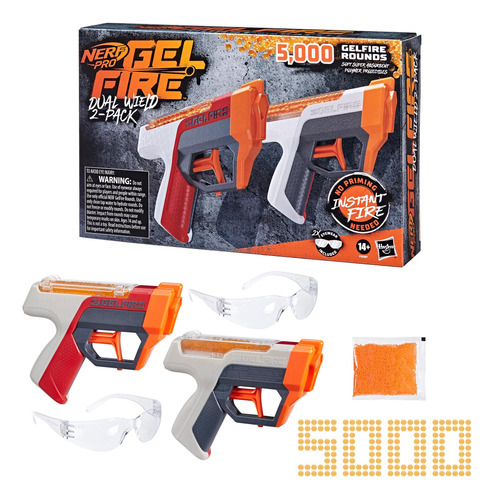 Pistola De Hidro Gel Nerf Pro Gel Fire 2pistolas+2par Gafas