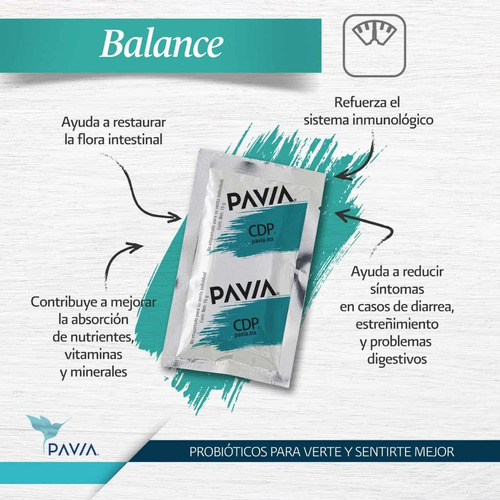 Prebióticos/probióticos PAVIA CDP suplemento em gel com sabor de café verde em um pacote de sachê de 420g x 30 u