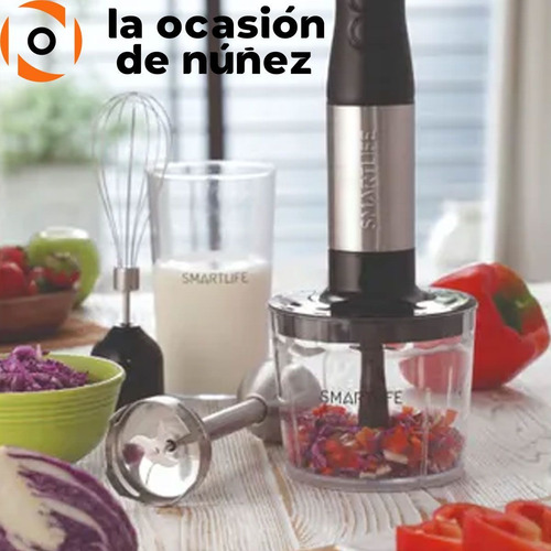 Imagen 4 de 7 de Licuadora De Mano Smartlife 800w Batidora Mixer Vaso Picador