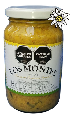 Relish Con Mostaza Y Condimentos Los Montes 360 Gr.