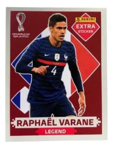 Figurinhas Legend Bordo Rara Copa Do Mundo 2022 Personagem Raphael Varane França