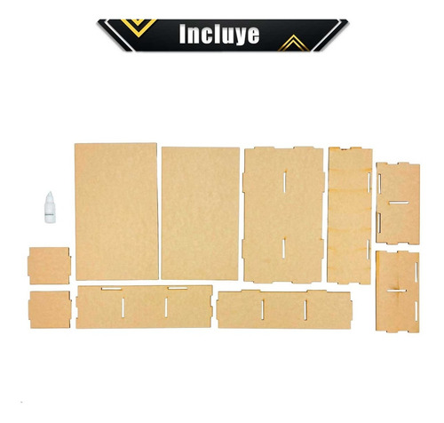 Imagen 6 de 10 de Porta Botellas Vino Caja Madera Mdf Divisiones Regalo Fiesta