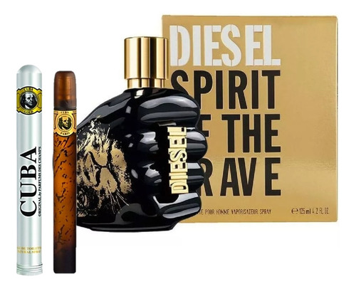 Diesel Spirit Of The Brave 125ml Caballero+perfume Cuba 35ml