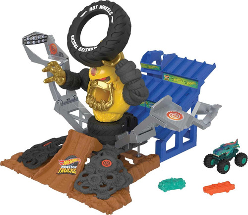 Hot Wheels Monster Trucks Arena Smashers Mega-wrex Vs. Crus.